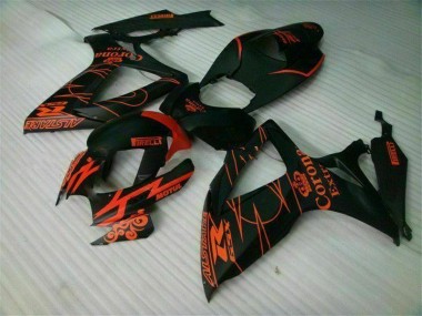 Aftermarket Black 06-07 Suzuki GSXR 600/750 Motorcycle Fairings Replacement Sale