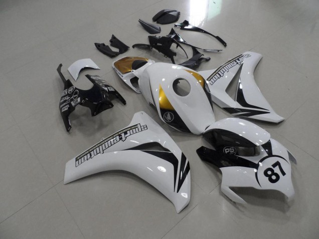 Aftermarket Black and White and Gold 08-11 Honda CBR1000RR Motorcycle Fairings Sale