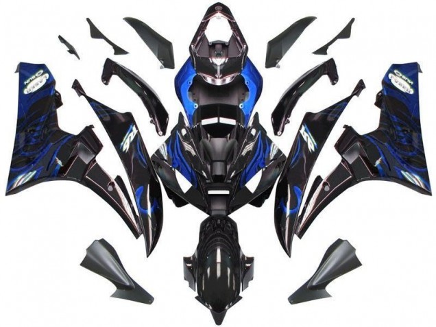 Aftermarket Black Blue Flame 06-07 Yamaha YZF R6 Motorcycle Fairings Sale Aftermarket Black Blue Flame 06-07 Yamaha YZF R6 Motorcycle Fairings Sale