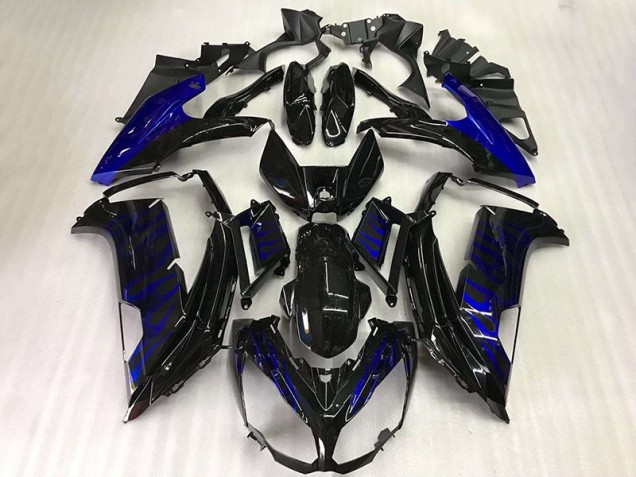 Aftermarket Black Blue Flame 12-16 Kawasaki Ninja EX650 Motorcycle Fairings Sale Aftermarket Black Blue Flame 12-16 Kawasaki Ninja EX650 Motorcycle Fairings Sale