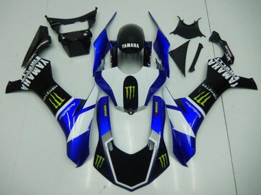 Aftermarket Black Blue Monster 15-19 Yamaha YZF R1 Motorcycle Fairings Sale