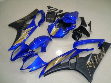 Aftermarket Black Blue with Gold Sticker 06-07 Yamaha YZF R6 Motorcycle Fairings & Bodywork Sale