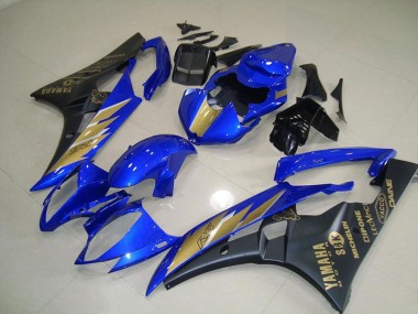 Aftermarket Black Blue with Gold Sticker 06-07 Yamaha YZF R6 Motorcycle Fairings Sale