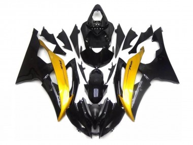 Aftermarket Black Gold 08-16 Yamaha YZF R6 Motorcycle Fairings Sale