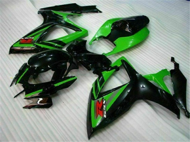 Aftermarket Black Green 06-07 Suzuki GSXR 600/750 Motorcycle Fairings Sale