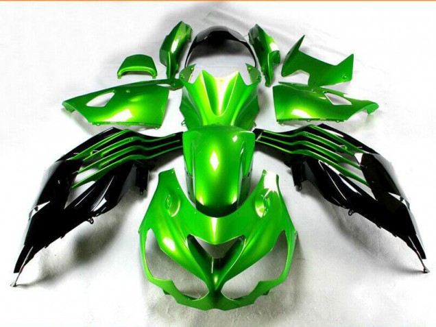 Aftermarket Black Green 12-19 Kawasaki Ninja ZX14R Injection Fairing Kit Sale Aftermarket Black Green 12-19 Kawasaki Ninja ZX14R Injection Fairing Kit Sale