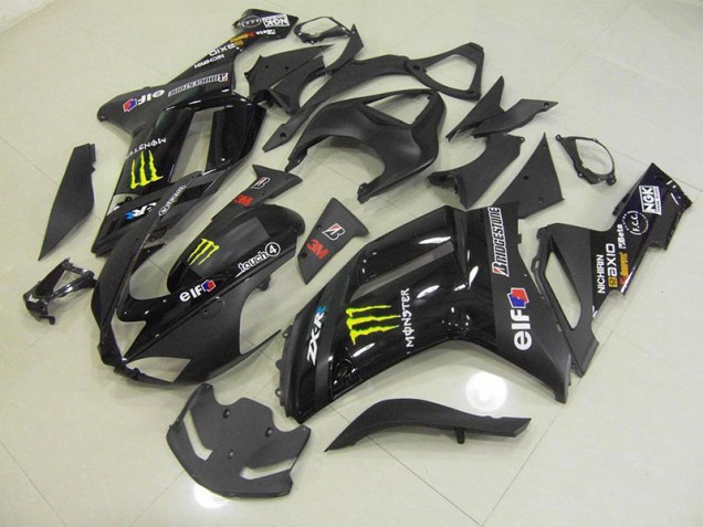 Aftermarket Black Monster 07-08 Kawasaki Ninja ZX6R Motorcycle Fairings Sale Aftermarket Black Monster 07-08 Kawasaki Ninja ZX6R Motorcycle Fairings Sale