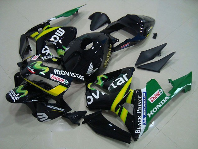 Aftermarket Black Movistar 03-04 Honda CBR600RR Motorcycle Fairings Sale