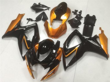 Aftermarket Black Orange 06-07 Suzuki GSXR 600/750 Plastics Fairing Kits Sale