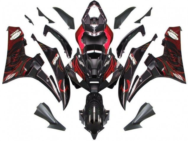 Aftermarket Black Red Flame 06-07 Yamaha YZF R6 Motorcycle Fairings Sale Aftermarket Black Red Flame 06-07 Yamaha YZF R6 Motorcycle Fairings Sale