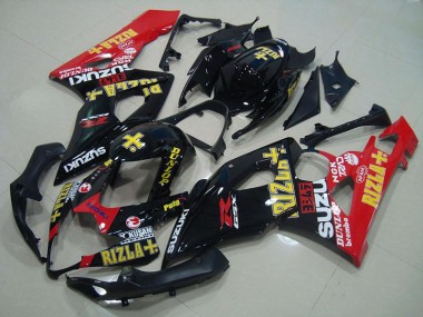 Aftermarket Black Red Rizla 05-06 Suzuki GSXR 1000 Motorcycle Fairings Sale