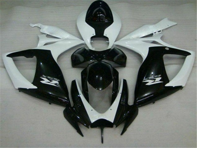 Aftermarket Black White 06-07 Suzuki GSXR 600/750 Motorcycle Fairings Sale