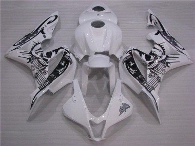 Aftermarket Black White 07-08 Honda CBR600RR Motorcycle Fairings Sale