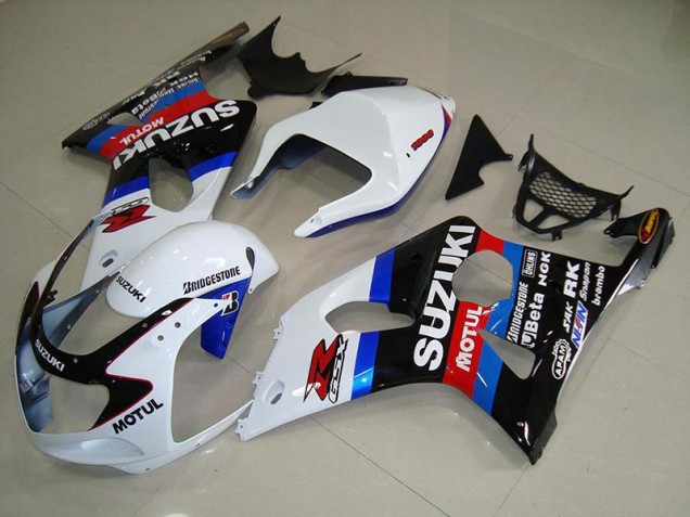 Aftermarket Black White Blue 00-02 Suzuki GSXR 1000 Motorcycle Fairings Sale Aftermarket Black White Blue 00-02 Suzuki GSXR 1000 Motorcycle Fairings Sale
