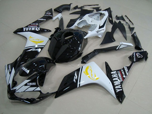 Aftermarket Black White Dolphin 07-08 Yamaha YZF R1 Motorcycle Fairings Sale