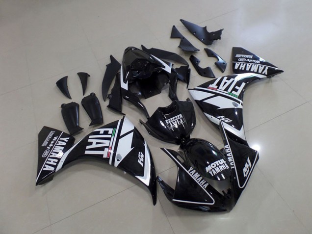 Aftermarket Black White Fiat 09-11 Yamaha YZF R1 Motorcycle Fairings & Bodywork Sale Aftermarket Black White Fiat 09-11 Yamaha YZF R1 Motorcycle Fairings & Bodywork Sale