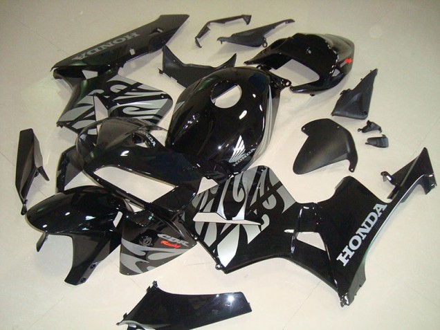 Aftermarket Black White Flame 05-06 Honda CBR600RR Motorcycle Fairings Sale
