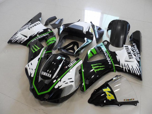 Aftermarket Black White Green Monster 00-01 Yamaha YZF R1 Motorcycle Fairings & Bodywork Sale Aftermarket Black White Green Monster 00-01 Yamaha YZF R1 Motorcycle Fairings & Bodywork Sale