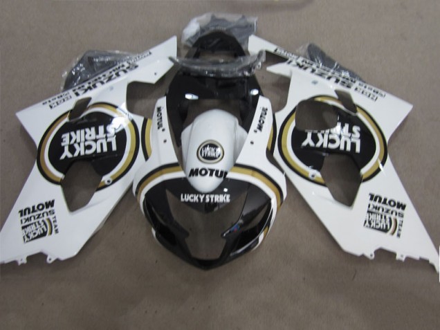 Aftermarket Black White Lucky Strike Motul 04-05 Suzuki GSXR600 2004-2005 Black White Lucky Strike Motul Suzuki GSXR600 Motorcycle Fairings Sale Aftermarket Black White Lucky Strike Motul 04-05 Suzuki GSXR600 2004-2005 Black White Lucky Strike Motul Suzuki GSXR600 Motorcycle Fairings Sale
