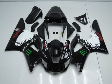 Aftermarket Black White Monster 00-01 Yamaha YZF R1 Motorcycle Fairings Sale