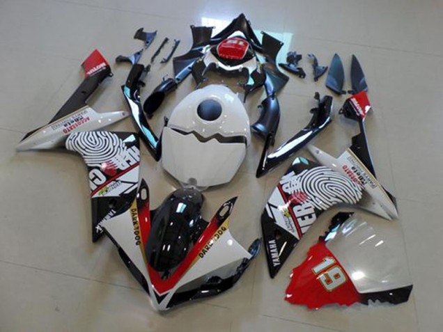 Aftermarket Black White Red 07-08 Yamaha YZF R1 Motorcycle Fairings Sale