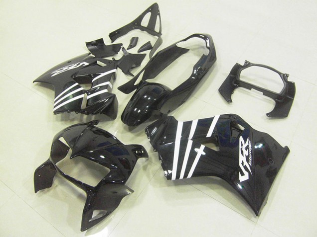 Aftermarket Black White Stripe 98-01 Honda VFR800 Motorcycle Fairings Sale Aftermarket Black White Stripe 98-01 Honda VFR800 Motorcycle Fairings Sale