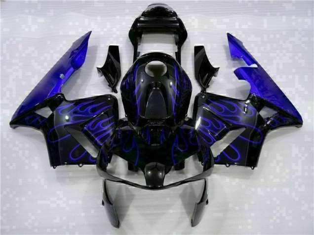 Aftermarket Black with Blue Flame 03-04 Honda CBR600RR Motorcycle Fairings Sale