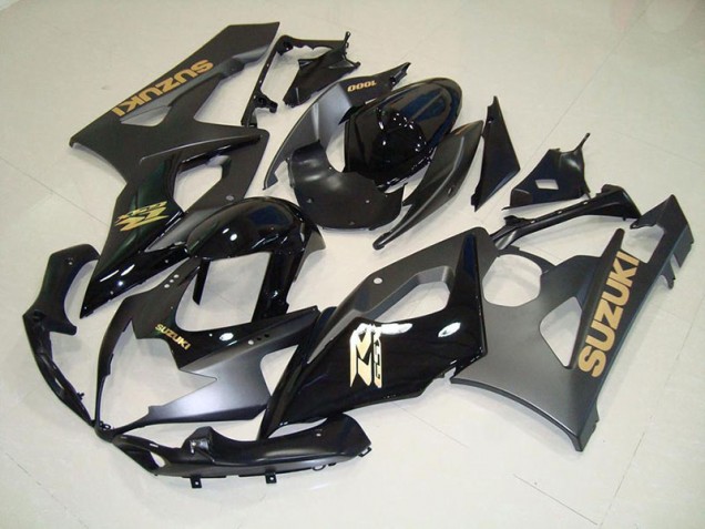 Aftermarket Black with Gold Decals 05-06 Suzuki GSXR 1000 Motorcycle Fairings Sale Aftermarket Black with Gold Decals 05-06 Suzuki GSXR 1000 Motorcycle Fairings Sale