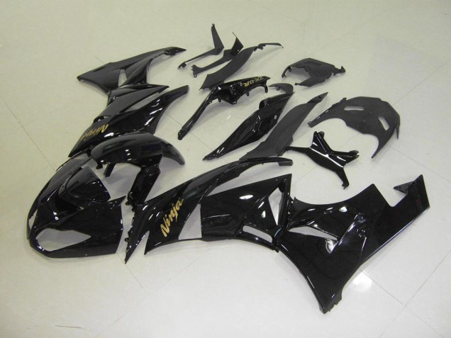 Aftermarket Black with Gold Sticker 09-12 Kawasaki Ninja ZX6R Motorcycle Fairings Sale Aftermarket Black with Gold Sticker 09-12 Kawasaki Ninja ZX6R Motorcycle Fairings Sale