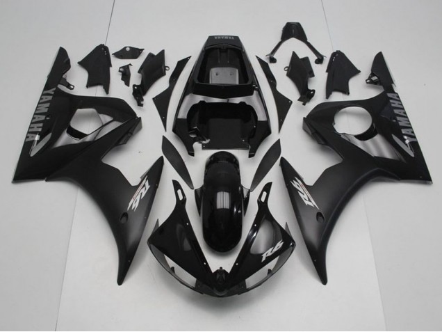 Aftermarket Black with Silver Decals 03-05 Yamaha YZF R6 Motorcycle Fairings Sale Aftermarket Black with Silver Decals 03-05 Yamaha YZF R6 Motorcycle Fairings Sale