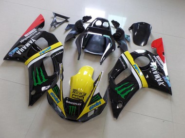 Aftermarket Black Yellow Monster 98-02 Yamaha YZF R6 Motorcycle Fairings Sale