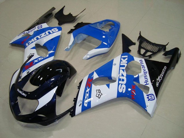 Aftermarket Blakc Blue White 00-02 Suzuki GSXR 1000 Motorcycle Fairings Sale Aftermarket Blakc Blue White 00-02 Suzuki GSXR 1000 Motorcycle Fairings Sale