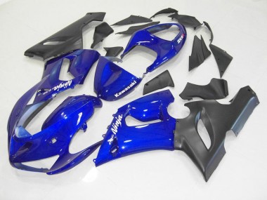 Aftermarket Blue Black 05-06 Kawasaki Ninja ZX6R Motorcycle Fairings Sale