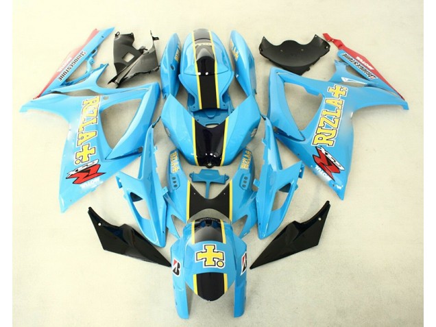 Aftermarket Blue Black 06-07 Suzuki GSXR 600/750 Full Fairing Kit Sale Aftermarket Blue Black 06-07 Suzuki GSXR 600/750 Full Fairing Kit Sale