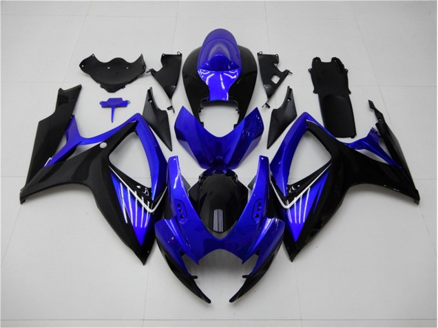 Aftermarket Blue Black 06-07 Suzuki GSXR 600/750 Plastics Fairing Kits Sale