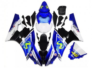 Aftermarket Blue Black White 06-07 Yamaha YZF R6 Motorcycle Fairings Sale