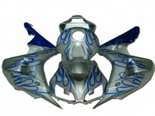 Aftermarket Blue Flame Silver 06-07 Honda CBR1000RR Motorcycle Fairings Sale Aftermarket Blue Flame Silver 06-07 Honda CBR1000RR Motorcycle Fairings Sale