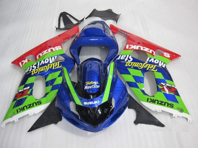 Aftermarket Blue Green Red Telefumia Movistar 01-03 Suzuki GSXR600 2001-2003 Blue Green Red Telefumia Movistar Suzuki GSXR600 Motorcycle Fairings Sale Aftermarket Blue Green Red Telefumia Movistar 01-03 Suzuki GSXR600 2001-2003 Blue Green Red Telefumia Movistar Suzuki GSXR600 Motorcycle Fairings Sale