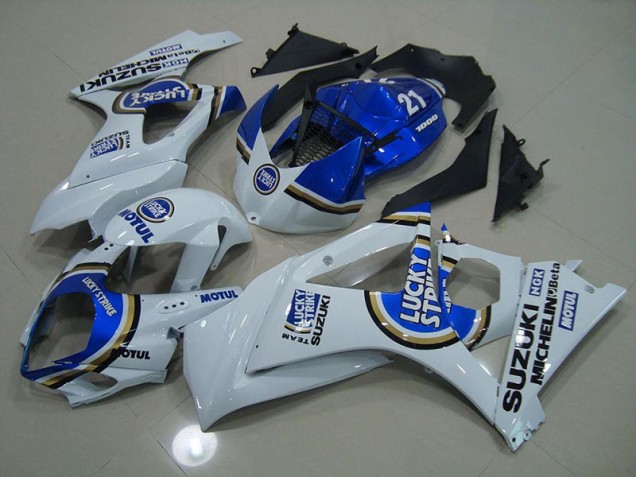 Aftermarket Blue Lucky Strike 07-08 Suzuki GSXR 1000 Motorcycle Fairings Sale Aftermarket Blue Lucky Strike 07-08 Suzuki GSXR 1000 Motorcycle Fairings Sale