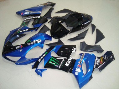Aftermarket Blue Monster 05-06 Kawasaki Ninja ZX6R Motorcycle Fairings Sale