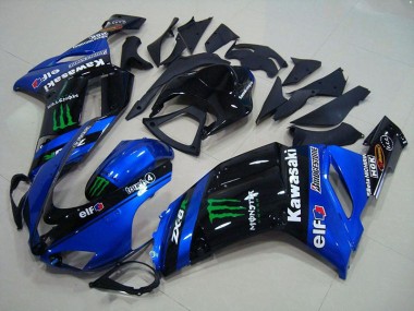 Aftermarket Blue Monster 07-08 Kawasaki Ninja ZX6R Motorcycle Fairings Sale