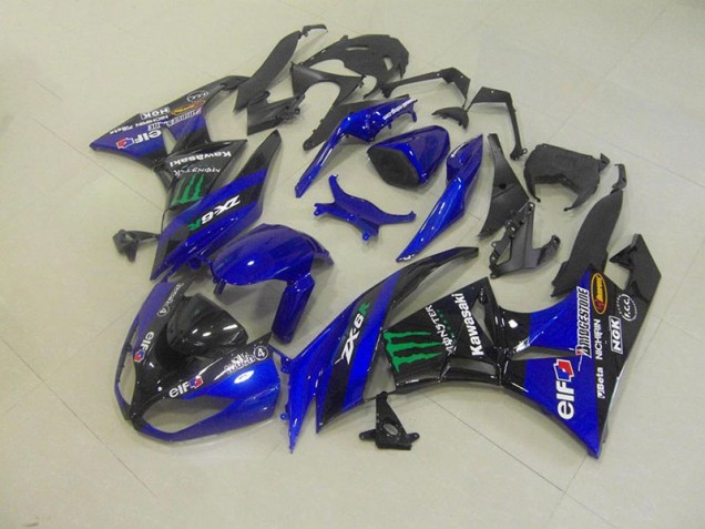 Aftermarket Blue Monster 09-12 Kawasaki Ninja ZX6R Motorcycle Fairings Sale Aftermarket Blue Monster 09-12 Kawasaki Ninja ZX6R Motorcycle Fairings Sale