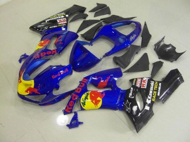 Aftermarket Blue Red Bull 05-06 Kawasaki Ninja ZX6R Motorcycle Fairings Sale