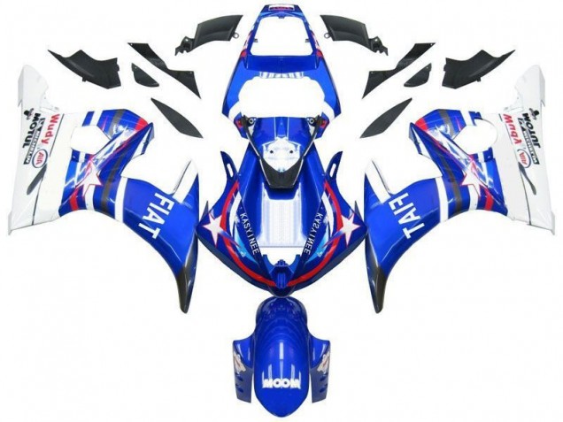 Aftermarket Blue Star Fiat 03-05 Yamaha YZF R6 Motorcycle Fairings Sale Aftermarket Blue Star Fiat 03-05 Yamaha YZF R6 Motorcycle Fairings Sale