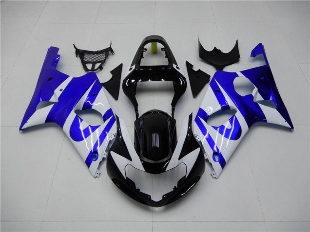 Aftermarket Blue White 00-02 Suzuki GSXR 1000 Motorcycle Fairings Sale