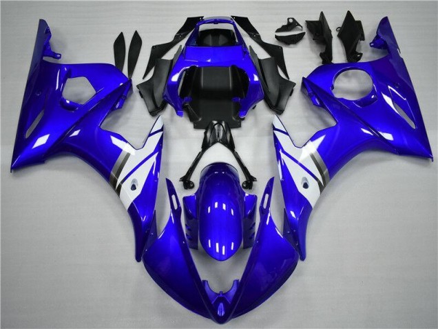 Aftermarket Blue White 03-05 Yamaha YZF R6 Abs Motorcycle Fairings Sale Aftermarket Blue White 03-05 Yamaha YZF R6 Abs Motorcycle Fairings Sale