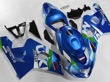 Aftermarket Blue White 04-05 Suzuki GSXR 600/750 Motorcycle Fairings Sale