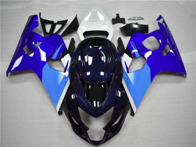 Aftermarket Blue White 04-05 Suzuki GSXR 600/750 Plastics Fairing Kits Sale Aftermarket Blue White 04-05 Suzuki GSXR 600/750 Plastics Fairing Kits Sale