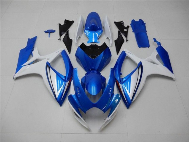 Aftermarket Blue White 06-07 Suzuki GSXR 600/750 Plastics Fairing Kits Sale