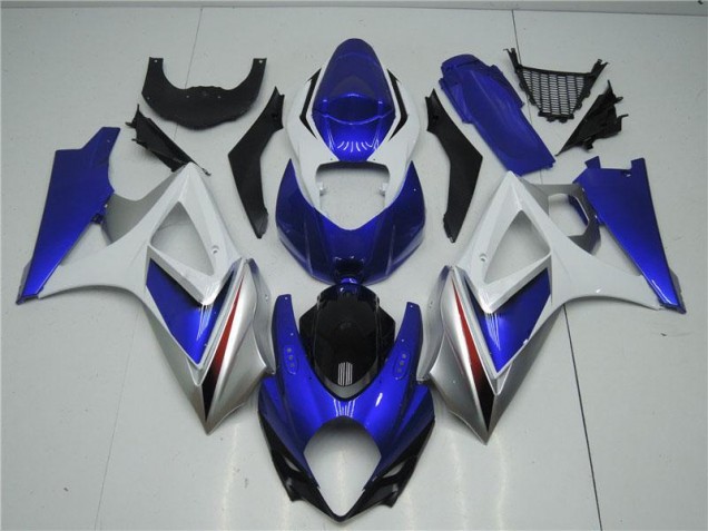 Aftermarket Blue White 07-08 Suzuki GSXR 1000 Abs Fairing Kit Sale Aftermarket Blue White 07-08 Suzuki GSXR 1000 Abs Fairing Kit Sale